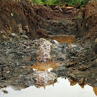Exposed Sulphide Mineralization from 2001 Trenching